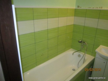 Renovace zděné koupelny.